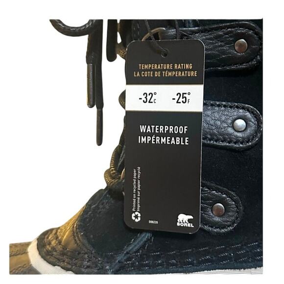 SOREL Women's Joan Of Arctic Black, Quarry WP Snow Boots Size 5.5 - Picture 6 of 10